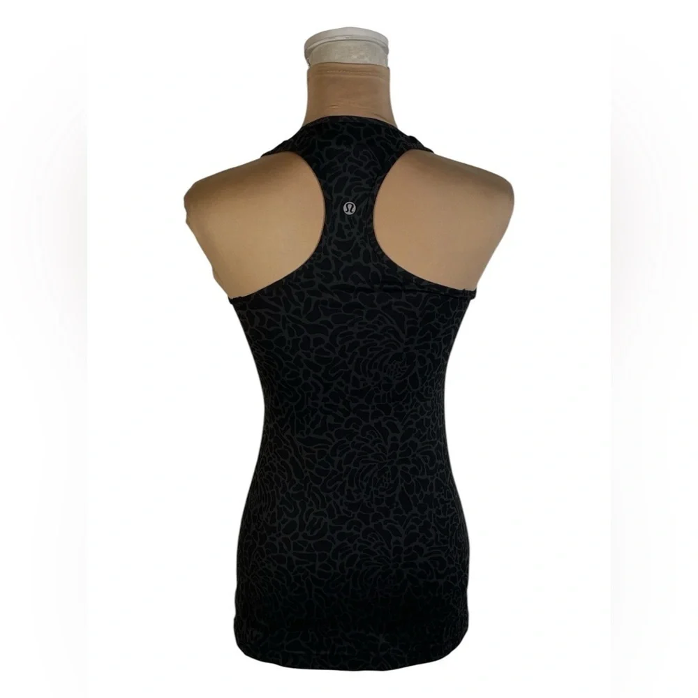 Lululemon Cool Racerback Petal Camo Printed‎ Black Deep Coal